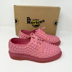 Dr. Martens Harlen in Acid Pink Smooth Studded Spike Shoes Air Wair UK 6 USA 8
